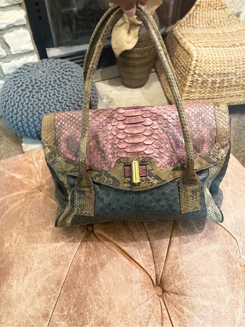 ANA exotic skin handbag